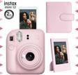 Instax mini 12 Pembe Fotoğraf Makinesi-Çerçeve ve 64'lü Kare Albüm Seti