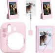 Instax mini 12 Pembe Slikon Kılıf Mini 28'li Albüm ve Fotoğraf Çerçeveleri Aksesuar Seti