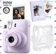 Instax mini 12 Lila Fotoğraf Makinesi-10'lu Film-Mini Albüm ve Şeffaf Kılıf Seti