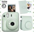 Instax mini 12 Yeşil Fotoğraf Makinesi-10'lu Film-Laporta Albüm ve Deri Kılıf Seti