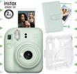 Instax mini 12 Yeşil Fotoğraf Makinesi-10'lu Film-Laporta Albüm ve Şeffaf Kılıf Seti