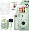 Instax mini 12 Yeşil Fotoğraf Makinesi-10'lu Film-Şeffaf Kılıf ve Divoom Fairy-OK Yeşil Karaoke Mikr