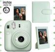 Instax mini 12 Yeşil Fotoğraf Makinesi-Çerçeve ve 64'lü Kare Albüm Seti