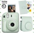 Instax mini 12 Yeşil Fotoğraf Makinesi-20'li Film-Laporta Albüm ve Deri Kılıf Seti