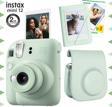 Instax mini 12 Yeşil Fotoğraf Makinesi-20'lu Film-Mini Albüm ve Deri Kılıf Seti