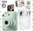 Instax mini 12 Yeşil Fotoğraf Makinesi-30'lu Film-Albüm-Mandal-Çerçeve ve Kılıf Mega Set 3