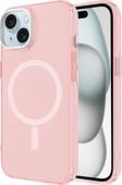 Apple iPhone 15 Plus Kılıf Zore Magsafe Şarj Özellikli Buzlu Transparan C-Pro Sert Kapak