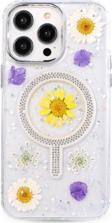Apple iPhone 15 Pro Max Kılıf Magsafe Şarj Özellikli Çiçek Desenli Flower Kapak 