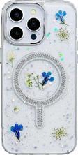 Apple iphone 15 Pro Max Kılıf Magsafe Şarj Özellikli Çiçek Desenli Flower Kapak 