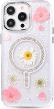 Apple iphone 15 Pro Max Kılıf Magsafe Şarj Özellikli Çiçek Desenli Flower Kapak 