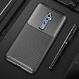 Oppo Reno 10X Zoom Kılıf Darbe Emici Uzun Ömürlü Parmak İzi Yapmaz Karbon Tasarım Negro Kılıf