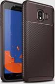 Samsung Galaxy J4 Kılıf Darbe Emici Uzun Ömürlü Parmak İzi Yapmaz Karbon Tasarım Negro Kılıf