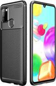 Samsung Galaxy A21S Kılıf Darbe Emici Uzun Ömürlü Parmak İzi Yapmaz Karbon Tasarım Negro Kılıf