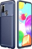 Samsung Galaxy A21S Kılıf Darbe Emici Uzun Ömürlü Parmak İzi Yapmaz Karbon Tasarım Negro Kılıf