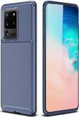 Samsung Galaxy S20 Ultra Kılıf Darbe Emici Uzun Ömürlü Parmak İzi Yapmaz Karbon Tasarım Negro Kılıf