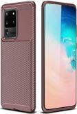 Samsung Galaxy S20 Ultra Kılıf Darbe Emici Uzun Ömürlü Parmak İzi Yapmaz Karbon Tasarım Negro Kılıf
