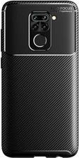 Xiaomi Redmi Note 9 Kılıf Darbe Emici Uzun Ömürlü Parmak İzi Yapmaz Karbon Tasarım Negro Kılıf
