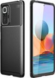 Xiaomi Redmi Note 10 Pro Kılıf Darbe Emici Uzun Ömürlü Parmak İzi Yapmaz Karbon Tasarım Negro Kılıf