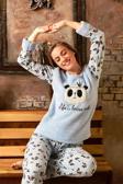 Nisanca Kışlık Kadın Welsoft Polar Pijama Takımı - Yeni Yıl Pijaması 