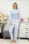 Kışlık Bayan Polar Peluş Tulum Pijama Takımı