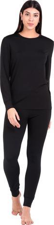 Thermoform Microfiber Şardonlu Termal İçlik Set Kadın SİYAH