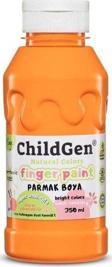 Childgen Süper Yıkanabilir Parmak Boyası 350 ml Şişe Turuncu
