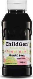 Childgen Süper Yıkanabilir Parmak Boyası 350 ml Şişe Siyah