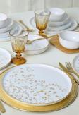 Keramika Gold Desenli Yemek Takımı 6 Kişilik 24 Parça