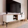 Alonex Tarz (Full Beyaz), 150 Cm Tv Ünitesi, Tv Sehpası ,Raflı Tv Ünitesi Konsol