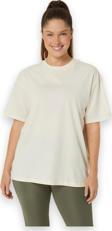 Asics 2032C843 Logo Tee Krem Kadın T-Shirt L