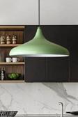 Full Reyon Modern Metal Sarkıt, Salon, Hol, Mutfak Avizesi, Fıstık Yeşili Metal Avize 36 Cm Çapında Metal Avize