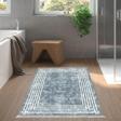 Dekoreko Kaymaz Taban Djt Banyo Halısı Trend Saçaklı Modern M5142 Pudra