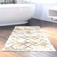 Dekoreko Kaymaz Taban Djt Banyo Halısı Yıldız Deri Modern M5026 Mavi