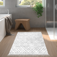 Dekoreko Kaymaz Taban Djt Banyo Halısı Trend Saçaklı İskandinav F5079 Kahve