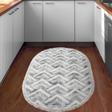 Dekoreko Kaymaz Taban Djt Mutfak Halısı Trend Saçaklı Oval İskandinav F5124