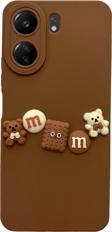 Xiaomi Redmi 13C Kılıf 3D M Bear Kamera Korumalı Silikon Kapak