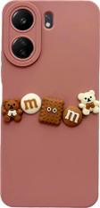 Xiaomi Redmi 13C Kılıf 3D M Bear Kamera Korumalı Silikon Kapak