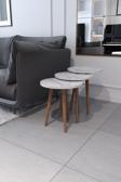Enda Home Aspar 3'Lü Ahşap Ayaklı Zigon Sehpa
