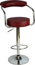 Bürocci Monica Bar Sandalyesi - Bordo Deri - 9510q0102