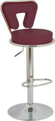 Bürocci Virago Bar Sandalyesi - Bordo Deri - 9540s0102