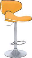 Bürocci Zen Bar Taburesi - Hardal Modern Deri Metal Ayaklı Yüksek Tezgah Sandalyesi - 9549s0492