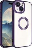 Apple iPhone 15 Plus Kılıf Kamera Korumalı Logo Gösteren Zore Omega Kapak