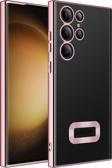 Samsung Galaxy S23 Ultra Kılıf Kamera Korumalı Logo Gösteren Zore Omega Kapak