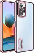Xiaomi Redmi Note 10 Pro Kılıf Kamera Korumalı Logo Gösteren Zore Omega Kapak