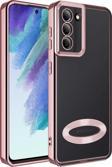 Samsung Galaxy S21 FE Kılıf Kamera Korumalı Logo Gösteren Zore Omega Kapak