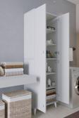 Mirobi Furex 6 Raflı 2 Kapaklı Çok Amaçlı Banyo Dolabı Beyaz