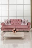 Modalife Bianco Üçlü Kanepe Yataklı/Sandıklı - Pembe
