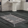 Dekoreko Kaymaz Taban Djt Banyo Halısı Yıldız Deri Modern M5132
