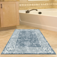 Dekoreko Kaymaz Taban Djt Banyo Halısı Yıldız Deri Modern M5142