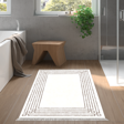 Dekoreko Kaymaz Taban Djt Banyo Halısı Yıldız Deri Saçaklı Modern M5142